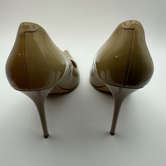 JIMMY CHOO ABEL 100MM NUDE PATENT PUMPS SIZE 41 - Picture 6 of 9